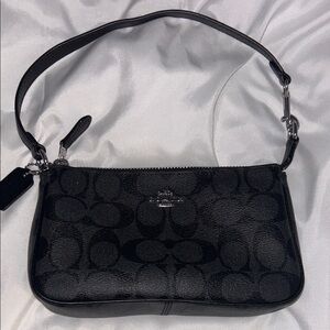 Coach Black Monogram Shoulder Bag